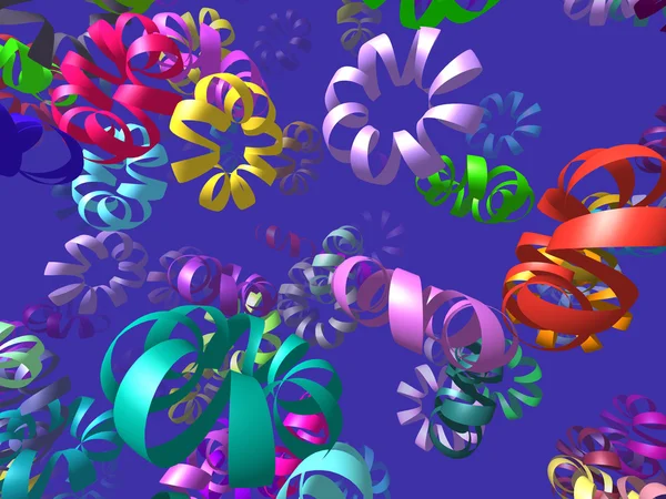 Flying ribbons generated 3D background — Stock Photo, Image