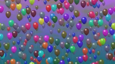 Parti balonları oluşturulan sorunsuz döngü video