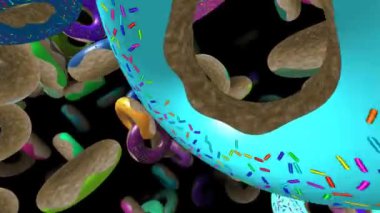 Çörek uçan 3d video üretilen