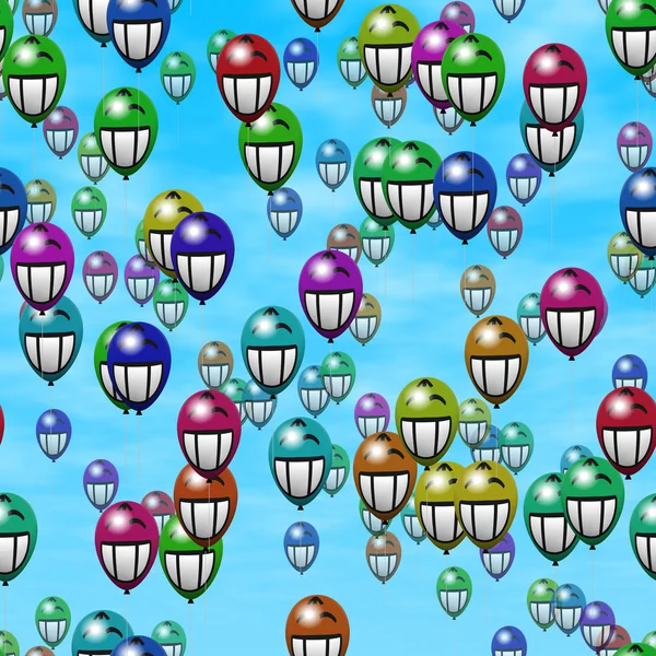 Grijns glimlachend ballonnen gegenereerd hires textuur — Stockfoto