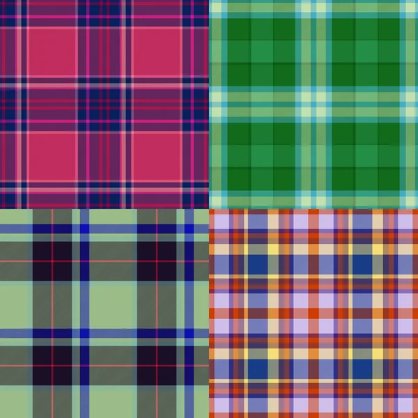 Ensemble de textures générées sans couture en tartan — Photo