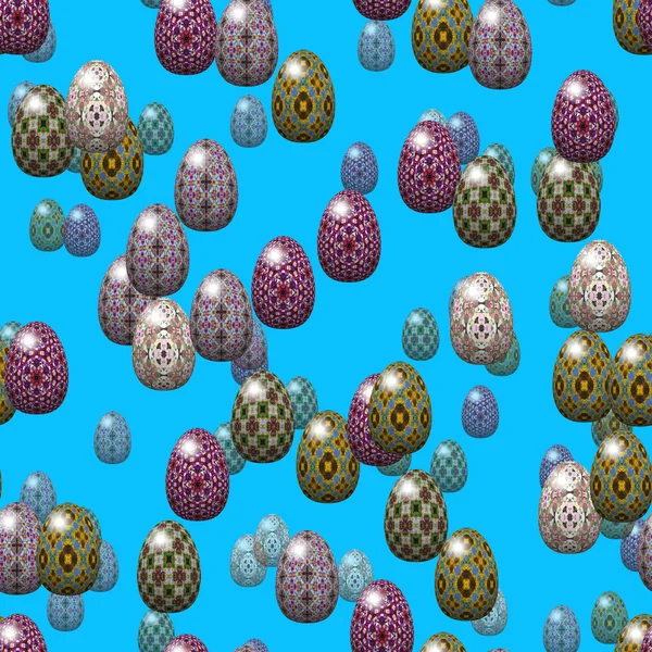 Falling easter eggs generated hires texture — Stock Photo, Image