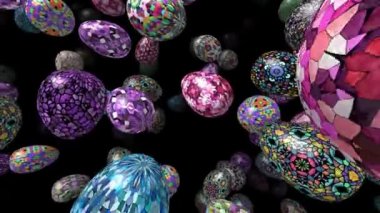 Paskalya yumurtaları uçan 3d video üretilen