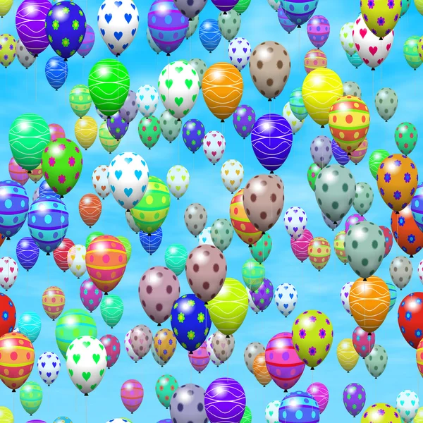 Ostereier Luftballons erzeugt Hires Textur — Stockfoto