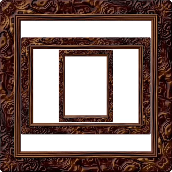 Wooden picture frame generated isolated texture — Stock Photo, Image
