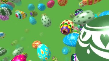 Paskalya yumurtaları uçan 3d video üretilen
