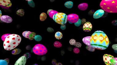 Paskalya yumurtaları uçan 3d video üretilen