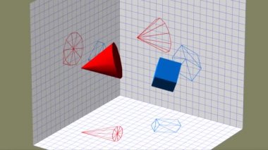 Açıklayıcı geometri 3d projeksiyon sorunsuz döngü video