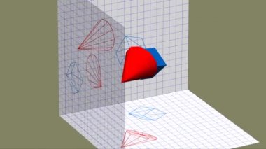 Açıklayıcı geometri 3d projeksiyon sorunsuz döngü video