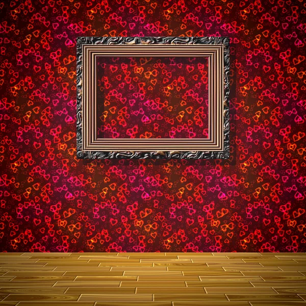 Empty room with picture generated texture — Stock Photo, Image