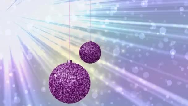 Boules de Noël généré boucle vidéo transparente — Video