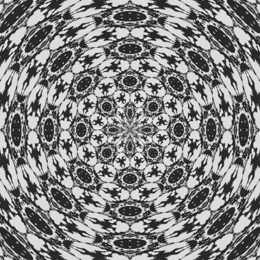 Radyal perde dantel doku oluşturulan