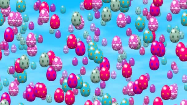 Caduta uova di Pasqua senza soluzione di continuità loop video — Video Stock