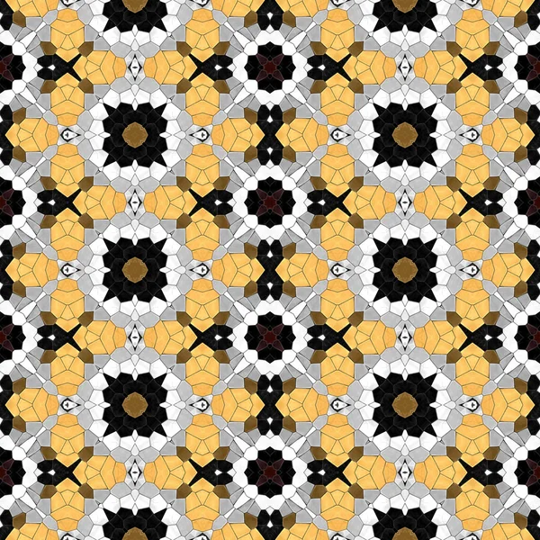 Glass mosaic kaleidoscopic seamless generated hires texture — Stock Photo, Image