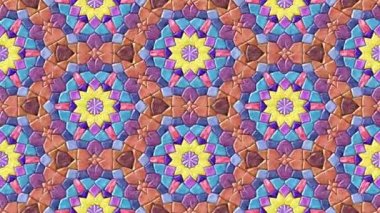 Cam mozaik sürekli değişen oluşturulan sorunsuz döngü video