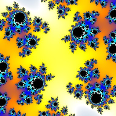 Fraktal çiçek desenli