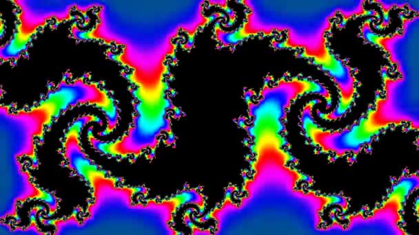 Rainbow fractal video — Stock Video