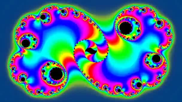 Regenboog fractal video — Stockvideo