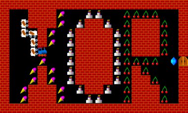 Tren, retro tarzı oyun pixelated grafik