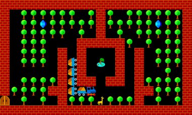 Tren, retro tarzı oyun pixelated grafik