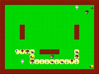 Yılan, retro tarzı oyun pixelated grafik