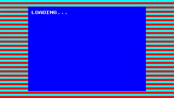 Retro stijl 8 bit computersimulatie lader — Stockvideo