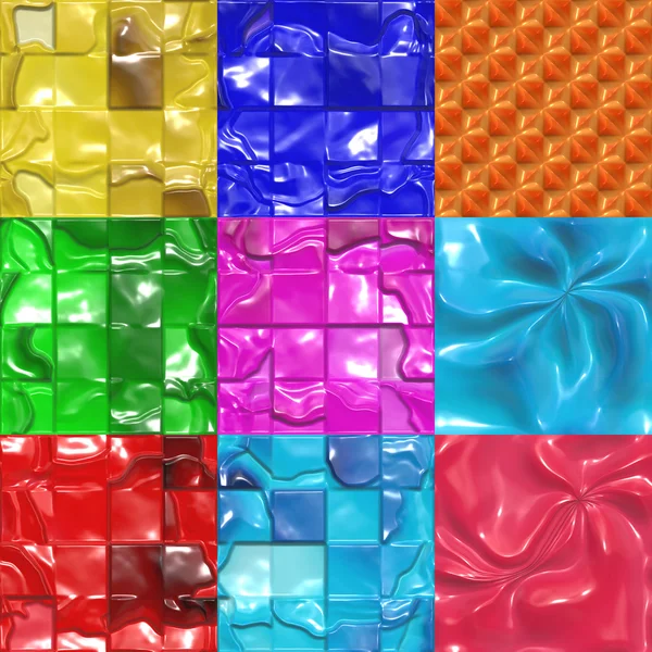 Conjunto de texturas de azulejos dulces —  Fotos de Stock