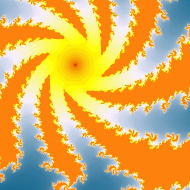 Fraktal çiçek desenli