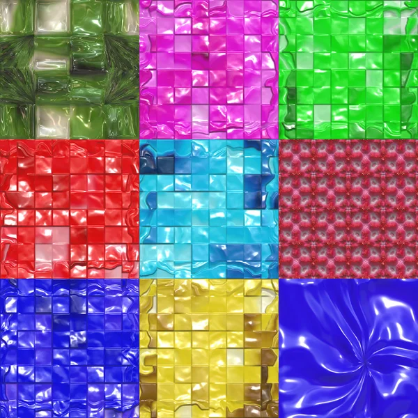 Conjunto de texturas de azulejos dulces — Foto de Stock