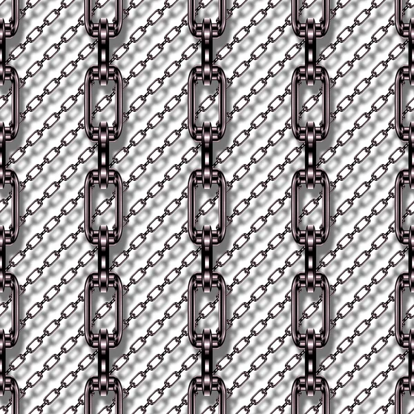 Железные цепи с белым фоном бесшовная текстура — стоковое фото
