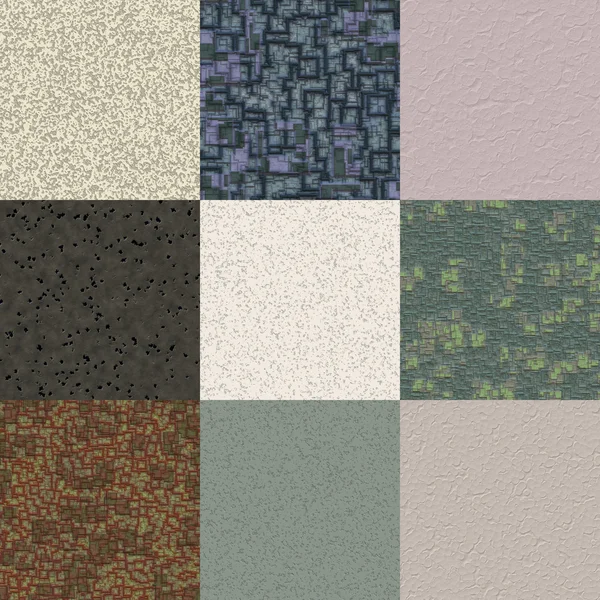 Set of stucco plaster generated seamless textures — Stock Photo, Image
