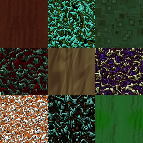 Set of fabric knit generated textures — Stock Photo, Image