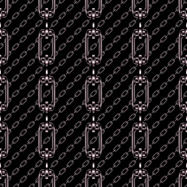 Железные цепи с черным фоном бесшовная текстура — стоковое фото