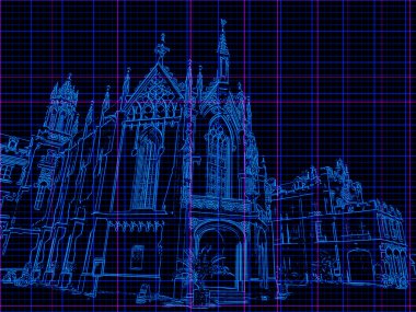 Mavi baskı çizim oluşturulan planı doku