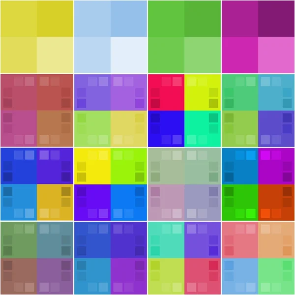 Zestaw 16 palet kolorów — Zdjęcie stockowe