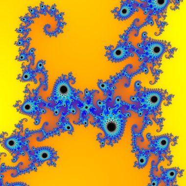 Fraktal çiçek desenli