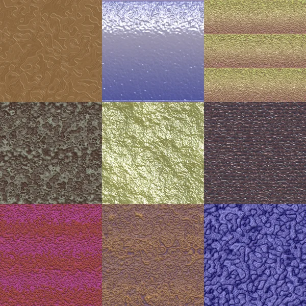 Set of glazed bumps seamless generated textures — Stock Photo, Image