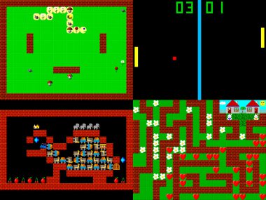 Retro tarzı oyun pixelated grafik kümesi