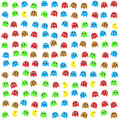 Game monsters seamless generated pattern clipart