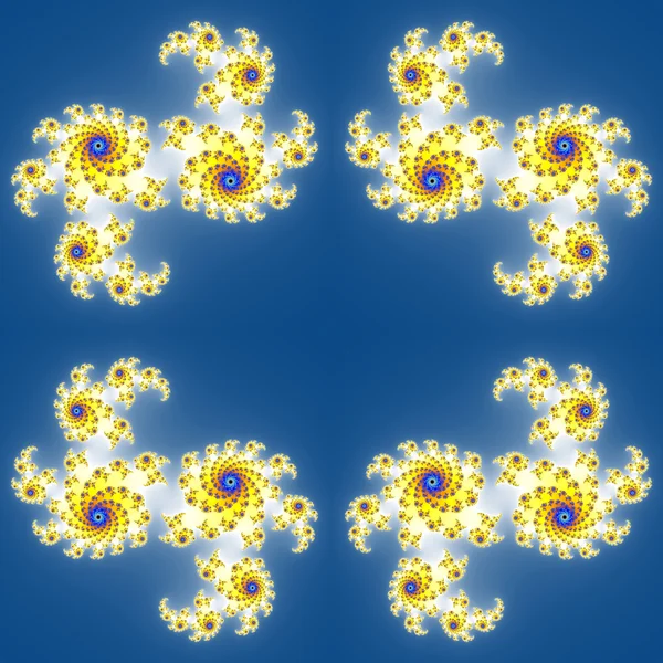 Fraktal kwiatowy wzór — Zdjęcie stockowe