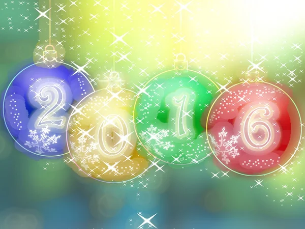 Happy New Year 2016 glowing background — Stock Photo, Image