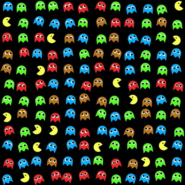 Game monsters seamless generated pattern — Stock Photo, Image