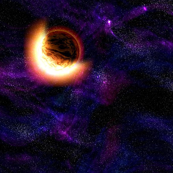 Abstrakt stjärnor nebulosa genereras textur — Stockfoto