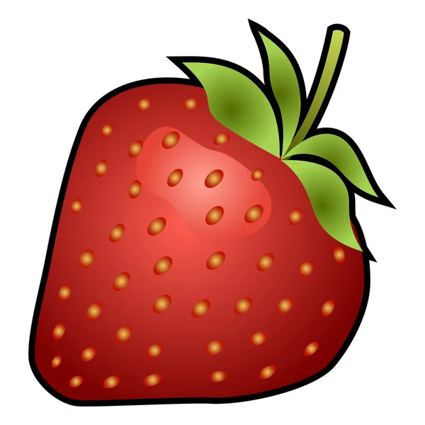 Fruta de fresa aislada sobre fondo blanco — Vector de stock