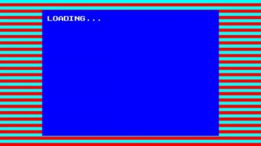 Retro tarzı 8 bit bilgisayar yükleyici simülasyonu
