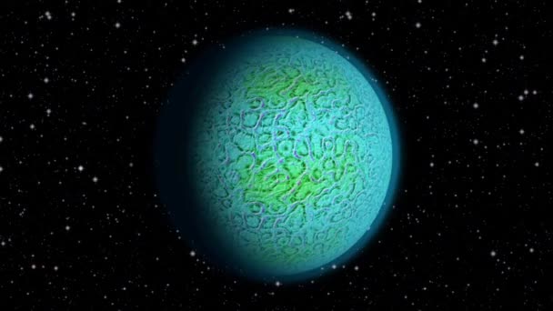 Абстрактна планета безшовне обертання циклу — стокове відео
