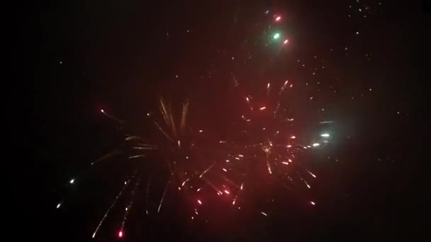 Fogos de artifício ano novo — Vídeo de Stock