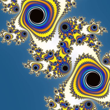 Fraktal çiçek desenli