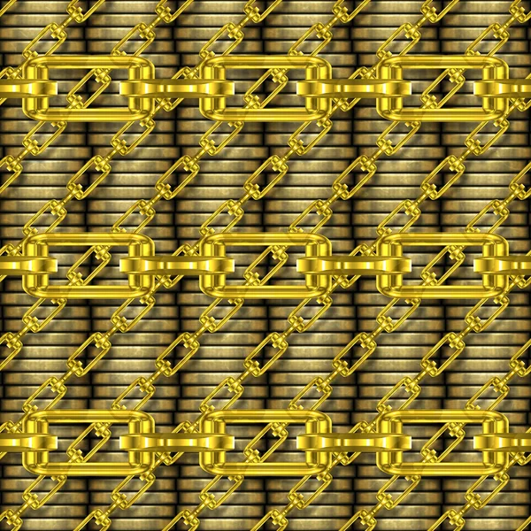 Iron chains with money seamless texture — Stock Photo, Image