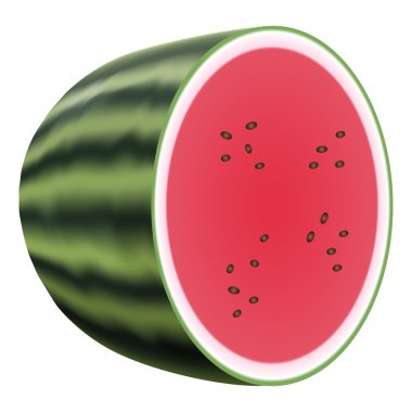 beyaz arkaplanda izole edilmiş karpuz